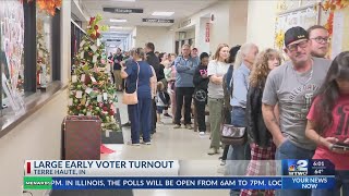 Early voter turnout remains robust in Vigo County [upl. by Tigirb]