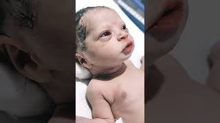 New born baby after birth moment cutebaby babyshorts [upl. by Namlas]