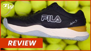 Fila Axilus 3 Mens Tennis Shoe Review cushioning an updated fit great support and stability [upl. by Nnyre]