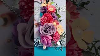 Luxury Handmade greeting cards ideas greetingcard gift handmade papercraft paperflowers [upl. by Dysart622]