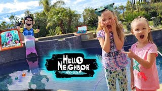 Hello Neighbor in Real Life Mermaid Hatchimals Colleggtibles Mermal Magic Toys Scavenger Hunt [upl. by Garv646]