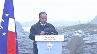 François Hollande nous ne quotredoutons pasquot la pluie [upl. by Sandry]