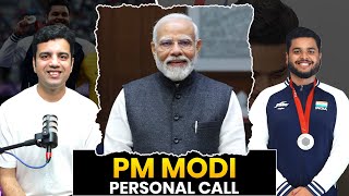 PM Modi Personal Call Ft yogeshkathuniyadiscus viralclips podcast paralympics india [upl. by Rafa]