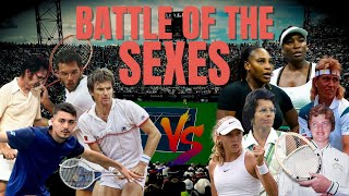 Battle of the sexes 5 tennis matches men vs women [upl. by Llenahc]