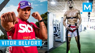 Vitor Belfort Conditioning Training amp Pad Work  Muscle Madness [upl. by Eiramyllek]