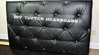 DIY Tufted Headboard No sewing method [upl. by Gnol]