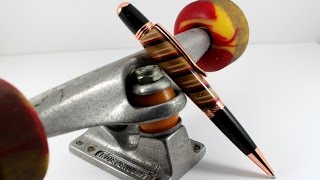 How To Make A Pen With Recycled Skateboards [upl. by Eliak]