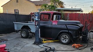 Vlog raptor liner on the 1955 3100 [upl. by Coveney640]