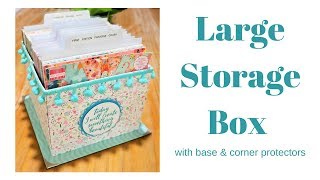 Storage Box Tutorial  6 x 6 Paper Storage  DIY Chipboard Storage Box [upl. by Brieta]