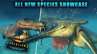 ALL NEW MARINE SPECIES SHOWCASE  Jurassic World Evolution 2 Prehistoric Marine Species DLC [upl. by Bondy]