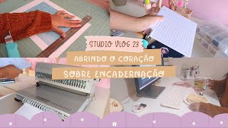 studio vlog 23 🌻✨ Dois dias de trabalho com encadernação e bate papo [upl. by Joyann542]