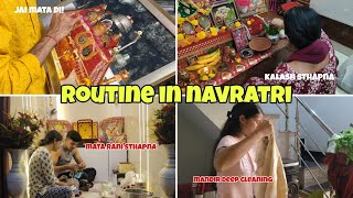 MY ROUTINE IN NAVRATRI 😍 Deep Cleaning Mata Rani Sthapna Shopping amp More🛍️vlog adayinmylife [upl. by Huba]