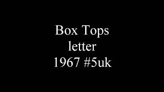 Box Tops  letter 1967 5uk [upl. by Merry909]