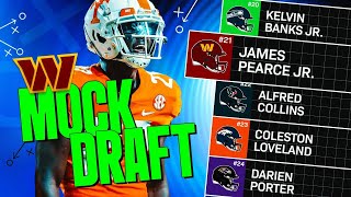 Washington Commanders 3Round Mock Draft  PFF [upl. by Alleuol]