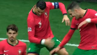 Cristiano Ronaldo goal vs Poland vs Portugal after Rafael Leão run Cristiano Ronaldo goal vs Poland [upl. by Penoyer]