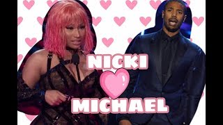 Nicki Minaj shooting her shot at Michael B Jordan 👀 [upl. by Arodasi]