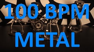 100 BPM  Double Kick METAL  44 Drum Track  Metronome  Drum Beat [upl. by Erinna66]