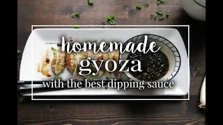 Homemade Gyoza with the Best Dipping Sauce Ever [upl. by Isia]