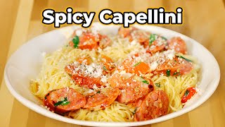 Spicy Italian Sausage Capellini Pasta Recipe  Capital Kitchen [upl. by Fotzsyzrk]