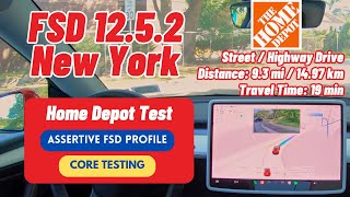 Tesla FSD Supervised v1252 Home Depot Test  ASSERTIVE FSD Driving Profile [upl. by Oakes]