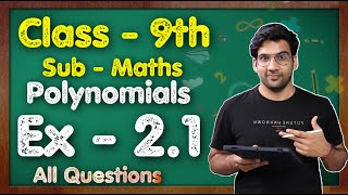 Class 9 Maths Ex 21 Q1 to Q5  Chapter 2 Polynomials  NCERT  MKR [upl. by Yennek]