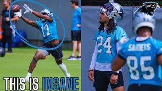 The Carolina Panthers Look EXPLOSIVE At MinicampDAY 2 Rookie Minicamp Highlights Xavier Legette [upl. by Ellita]