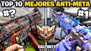 LAS 10 MEJORES ARMAS ANTIMETA PARA RANKED EN LA NUEVA TEMPORADA COD MOBILE  TEMPORADA 8 COD MOBILE [upl. by Jere]