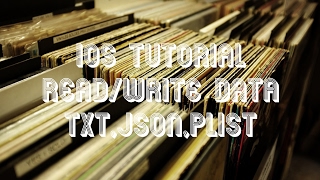 iOS Tutorial Read and Write data from txt file json file and plist file local storage guide [upl. by Avihs]