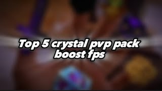 Top 5 crystal pvp pack boost fps 116119 [upl. by Radburn]