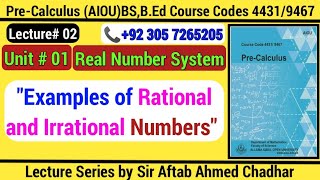 Lec 02 Unit 01 aiou lectures44319467pre calculusassignment workallama iqbal open university [upl. by Kcaj]