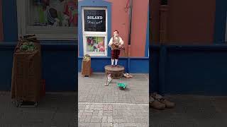 Traditional Irish Busker in Kinsale [upl. by Llewsor677]