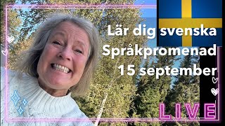 Språkpromenad 159  Lär dig svenska svenskamedmarie [upl. by Eimmis]