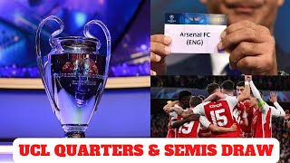 CHAMPIONS LEAGUE QUARTER FINAL amp SEMIS LIVE DRAW REACTION [upl. by Shena]