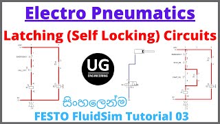 Fluidsim Tutorial 3 ‍ElectroPneumatics Latched Circuit Self Locking circuit සිංහල 2021 [upl. by Buchanan229]