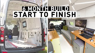 DIY Camper Van Conversion Full Build Timelapse [upl. by Morrison]