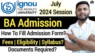 Ignou BA Admission 2024  Ignou Admission 2024 July  Ignou BA Admission Process  Ignou BA 2024 [upl. by Kondon]