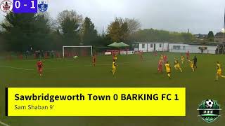 Sawbridgeworth Town FC v Barking FC Goals [upl. by Danna953]