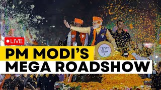 PM Modi Roadshow Live  Prime Minister Narendra Modis massive roadshow in Palakkad  Kerala [upl. by Allesiram]