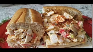 BEGINNER FRIENDLY IMITATION CRABMEAT SALAD SANDWICH MY WAY RECIPE INCLUDED [upl. by Anavahs]