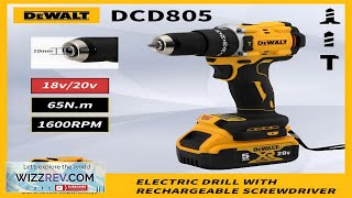 Dewalt DCD805 20V Brushless Rechargeable Electric Impact Drill Driver 1600RPM Review [upl. by Chu]