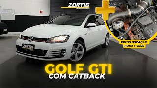 Catback no Golf GTI  pressurização na F1000 [upl. by Lezned166]