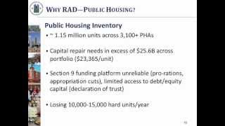 The Rental Assistance Demonstration RAD with LIHTCs Webinar Intro [upl. by Cote389]