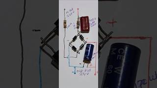 Make 220v AC to 24volt DC Convertercircuit diagram electronic youtubeshorts [upl. by Zeta963]