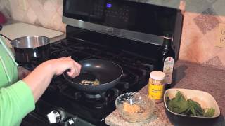 How to Grill Spinach Leaves in the Skillet  Spinach Bites [upl. by Dorca]