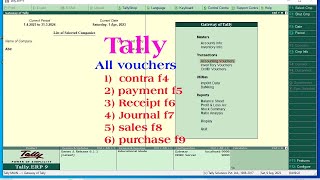 tally voucher entry  vouchers in tally  voucher entry in tally  tally voucher  tally erp 9 [upl. by Brita33]