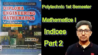 Mathematics I  Indices Part 2  1st Sem Polytechnic  WBSCTE  Subhajit [upl. by Kathe468]