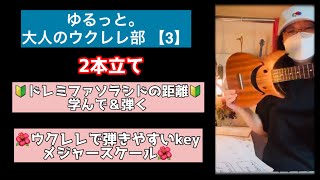 【③大人のウクレレ部】 メジャースケール。ウクレレ的覚え方、鍵盤とリンクする方法頻出keyC、F、Gに応用する [upl. by Thadeus]