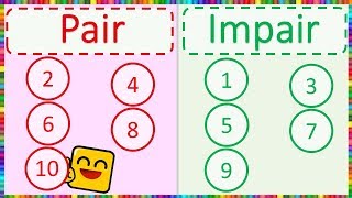 Les nombres pairs et impairs [upl. by Harriman]