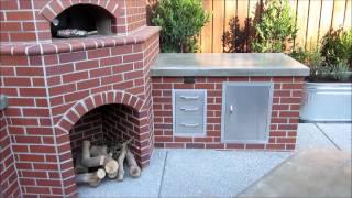 Sacramento Brick WoodFired Pizza Oven w Custom Masonry Picnic Table By GPT Construction [upl. by Ivette]