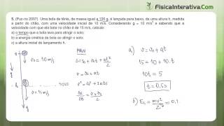 Conservação da energia mecânica  Exercício resolvido 5 [upl. by Norag]